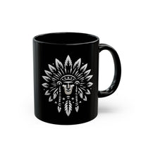Sacred Tribal Chief Emblem Illustration Black Mug