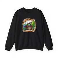 Leopard Aztec Pumpkin & Cactus Vibes Illustration Unisex Sweatshirt