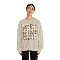 Mayan Petroglyph Stamped Texture Unisex Sweatshirt