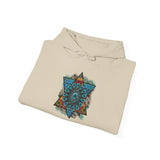 Wild Aztec Turquoise Amulet Illustration Unisex Hoodie