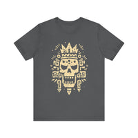 Ah Puch Skull Crown Mayan Glyph Style Unisex T-Shirt