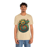 Colorful Quetzalcoatl Sun Serpent Glyph Style Unisex T-Shirt