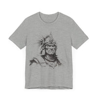 Inca Warrior Line Art Tribal Design Unisex T-Shirt
