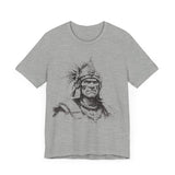 Inca Warrior Line Art Tribal Design Unisex T-Shirt