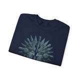 Aztec Warrior Duel Obsidian Glyph Style Unisex Sweatshirt