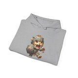 Chibi Mayan Jaguar Warrior with Tribal Shield Unisex Hoodie