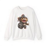 Chibi Mayan Jaguar Warrior Cartoon Style Unisex Sweatshirt