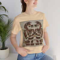 Twin Tribal Harmony Glyph Symmetrical Design Unisex T-Shirt