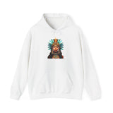 Aztec Royal Warrior Queen Portrait Illustration Unisex Hoodie