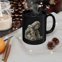 Ancient Andes Stone Colossus Graphic Black Mug
