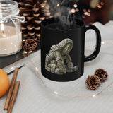 Ancient Andes Stone Colossus Graphic Black Mug