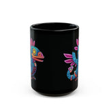 Colorful Aztec Lizard Black Mug