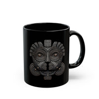 Andean Duality God Symbol Tribal Design Black Mug