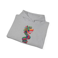 Cartoon Quetzalcoatl Cyber Serpent Unisex Hoodie