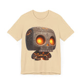 Glow-Eyed Tribal Stone Skull Unisex T-Shirt