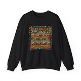 Pre-Columbian Tribal Stripe Pattern Unisex Sweatshirt