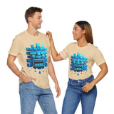 Tlaloc Rain God Blue Mask Glyph Style Unisex T-Shirt