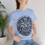 Mayan Jaguar Deity Woodcut Style Unisex T-Shirt