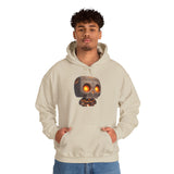 Glow-Eyed Tribal Stone Skull Unisex Hoodie