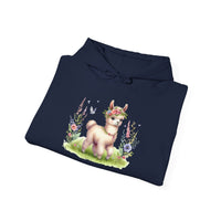 Baby Llama Inca Blossom Crown Unisex Hoodie