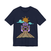 Eye of the Sun Pyramid Illustration Unisex T-Shirt