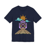 Eye of the Sun Pyramid Illustration Unisex T-Shirt