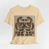 Twin Tribal Harmony Glyph Symmetrical Design Unisex T-Shirt