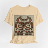 Twin Tribal Harmony Glyph Symmetrical Design Unisex T-Shirt