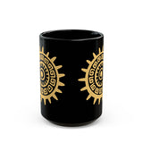 Aztec Mayan Totem Sun Symbol Black Mug