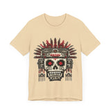 Pixel Art Aztec Skull Totem Unisex T-Shirt