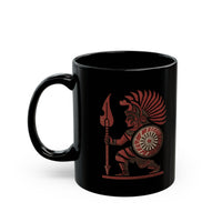 Young Warrior Glyph Pre-Hispanic Style Black Mug