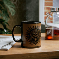Ancient Tribal Totem Symbol Illustration Black Mug