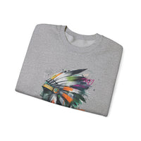 Urban Feather Headdress Graffiti Unisex Sweatshirt
