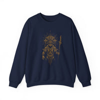 Warrior Shaman Tribal Glyph Gold Line Unisex Sweatshirt