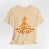 Tribal Volcano Spiral Smoke Glyph Style Unisex T-Shirt