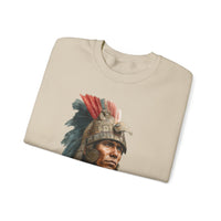 Inca Warrior Watercolor Art and Tribal Pattern Unisex Sweatshirt