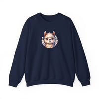 Inca Andean Llama Baby Face Illustration Unisex Sweatshirt