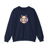 Inca Andean Llama Baby Face Illustration Unisex Sweatshirt