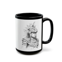 Young Jaguar Warrior Sketch Black Mug