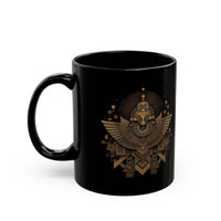 Viracocha Sacred Glyph Abstract Crown Symbol Black Mug