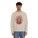 Aztec Sun Chief Feather Headdress Unisex Sweatshirt