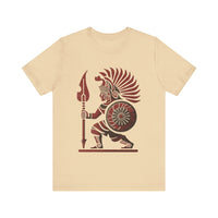 Young Warrior Glyph Pre-Hispanic Style Unisex T-Shirt