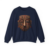 Ancient Andean Tribal Mask Stylized Face Unisex Sweatshirt