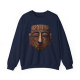 Ancient Andean Tribal Mask Stylized Face Unisex Sweatshirt
