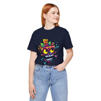 Cyber Aztec Skull Cartoon Style Unisex T-Shirt